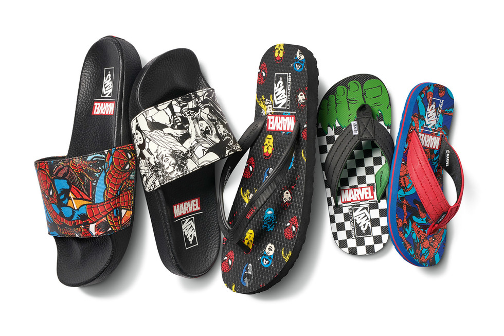 vans x marvel slide on